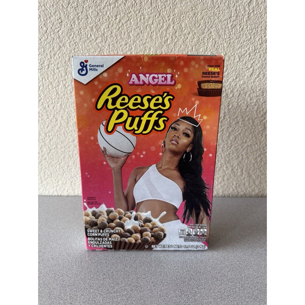2025 Angel Reese Reese’s Puffs Cereal Box Factory Sealed Limited Edition